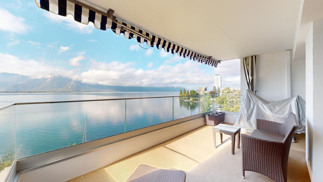 Lakefront Apartment With Exceptional View Territet Luaran gambar